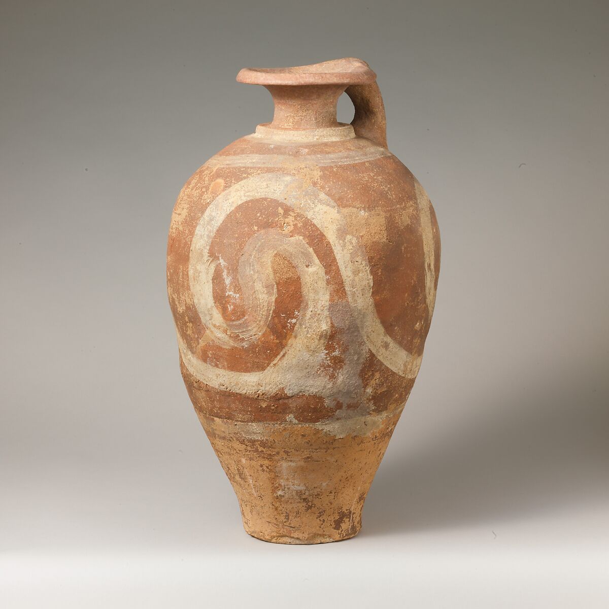 Terracotta jug with spirals, Terracotta, Minoan 