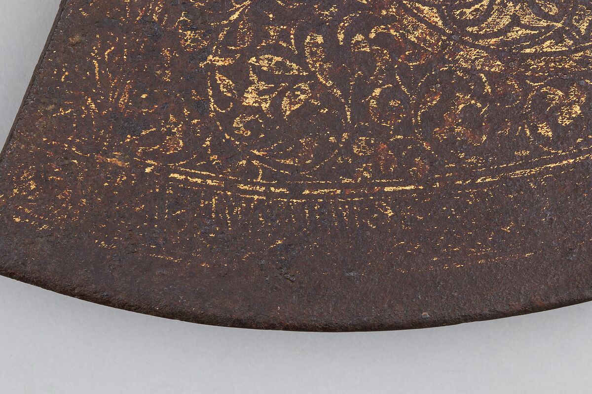 Ax, Steel, gold, wood, Syrian