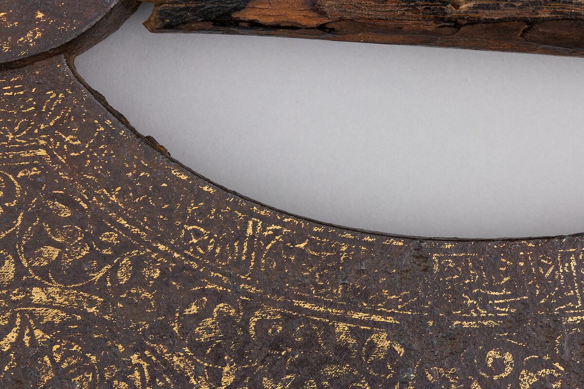 Ax, Steel, gold, wood, Syrian