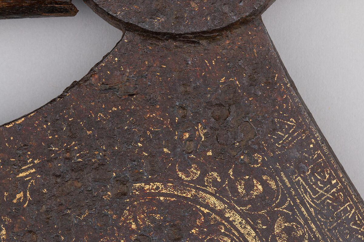 Ax, Steel, gold, wood, Syrian