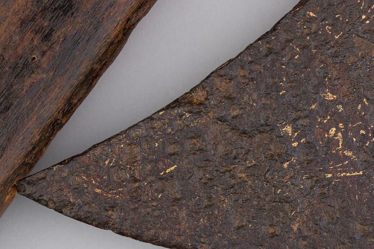 Ax, Steel, gold, wood, Syrian