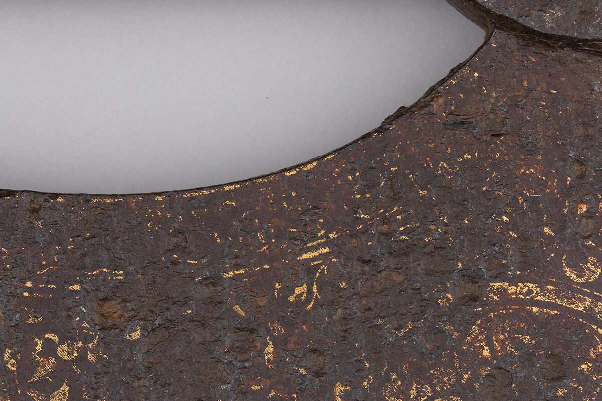 Ax, Steel, gold, wood, Syrian