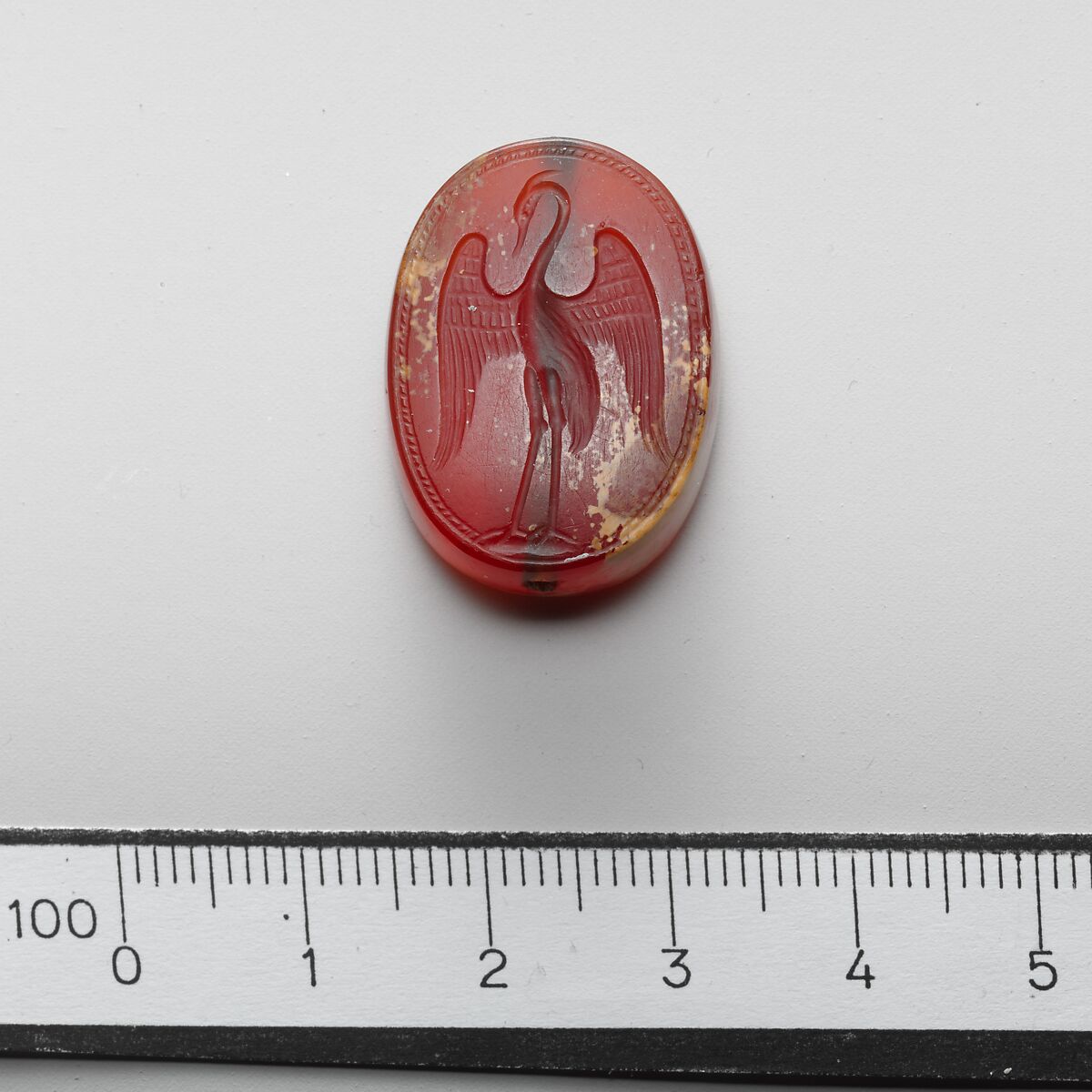 Carnelian scaraboid, Carnelian, Greek 