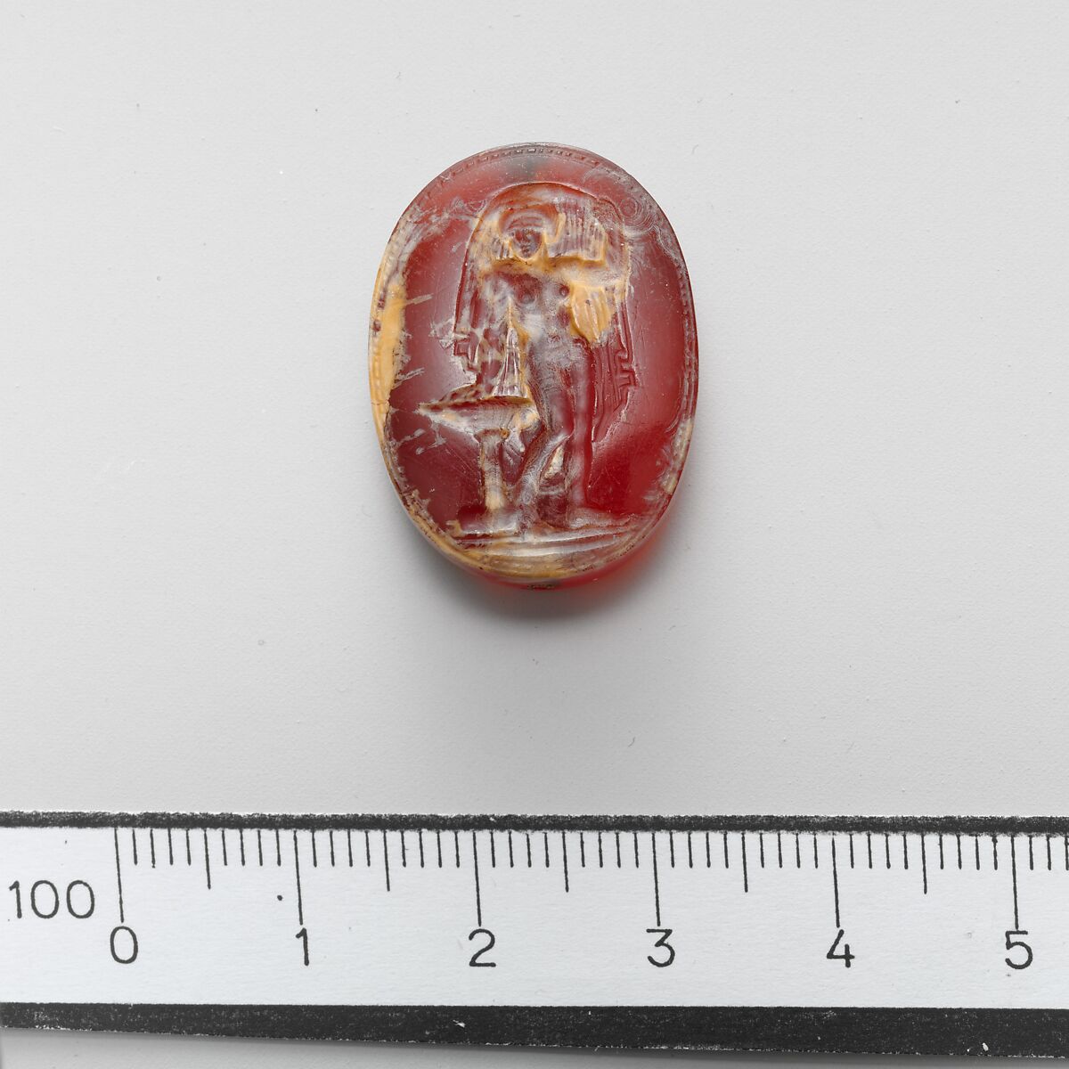 Carnelian scaraboid, Carnelian, Greek