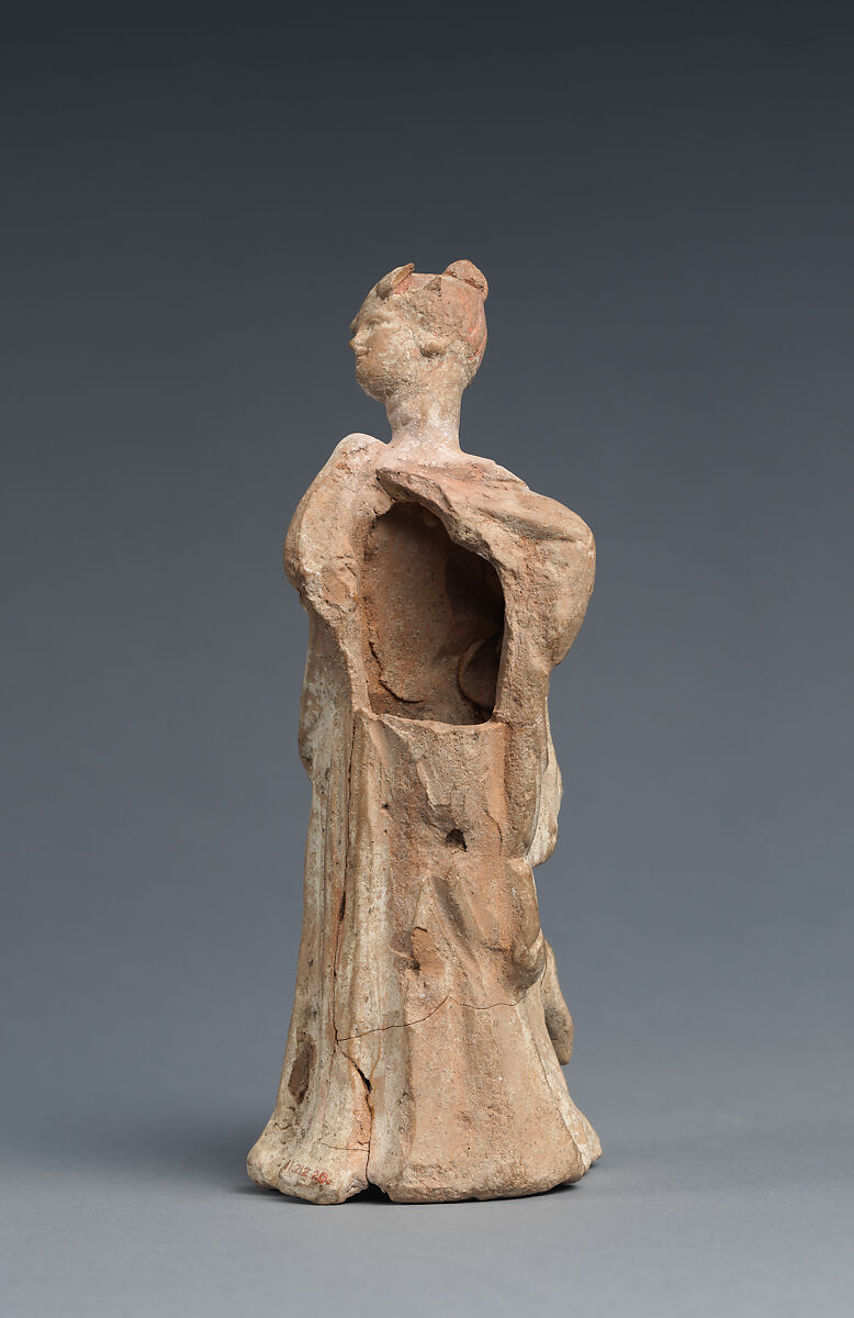 Terracotta statuette of a dancing woman, Terracotta, Greek, South Italian, Tarentine