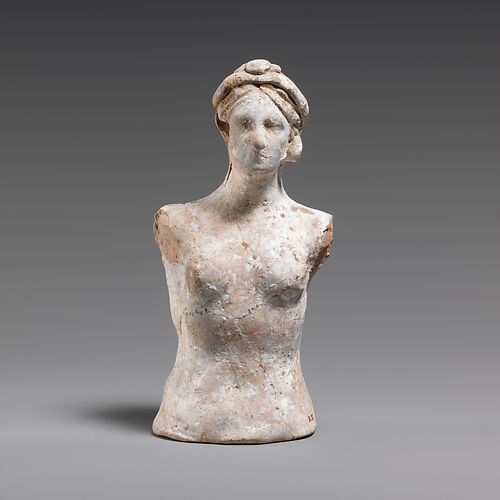 Terracotta bust of a woman