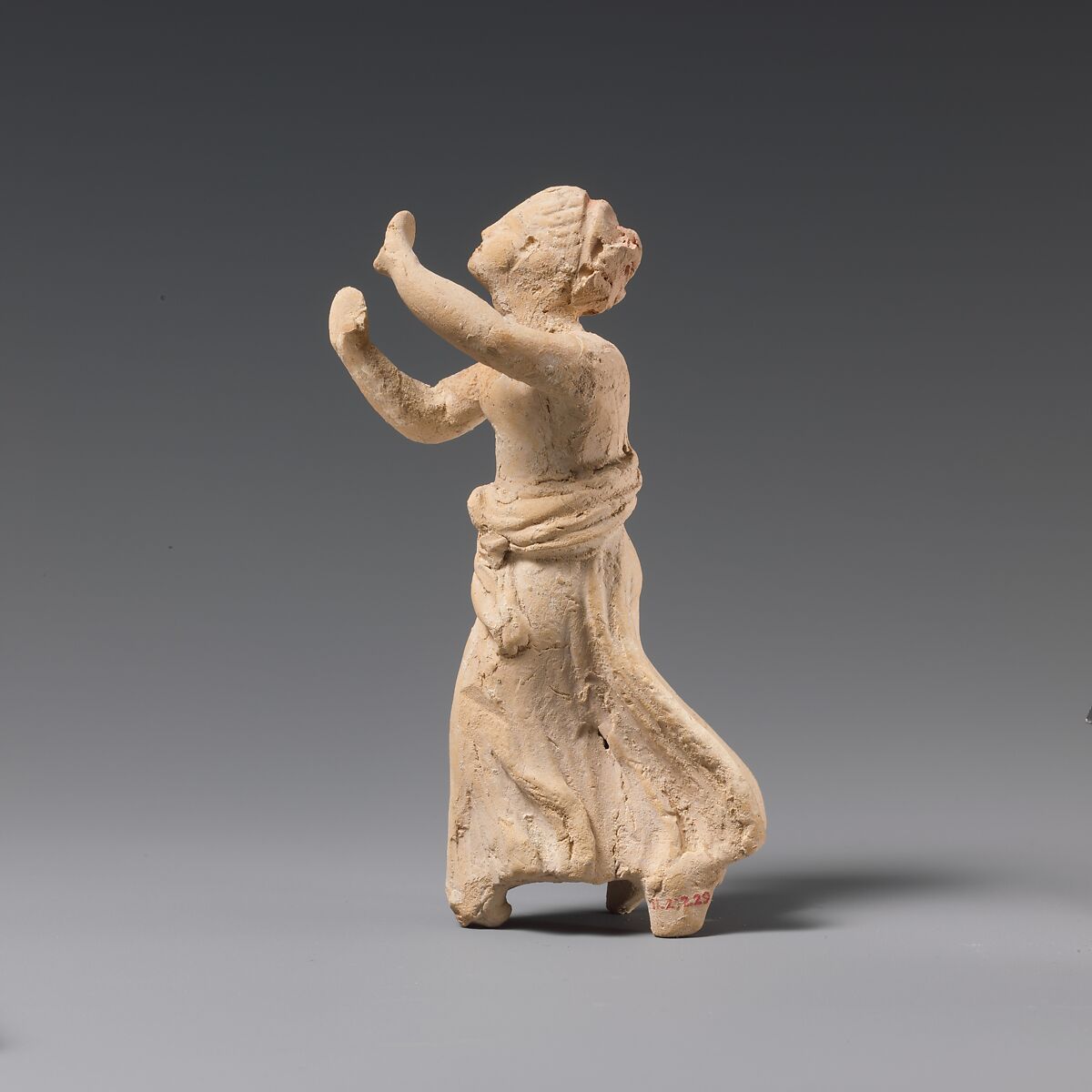 Terracotta statuette of a girl, Terracotta, Greek, South Italian, Tarentine 