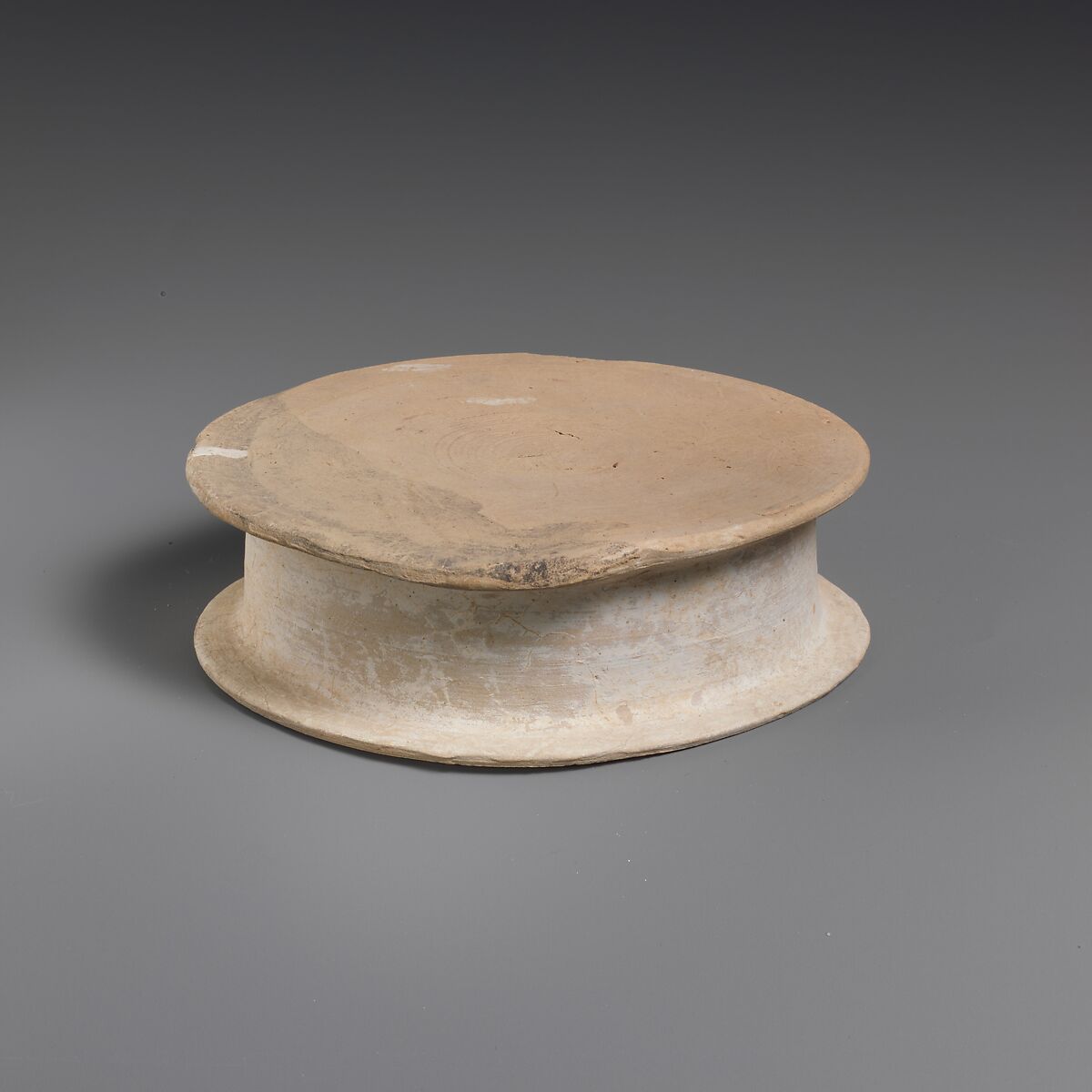 Terracotta statuette base, Terracotta, Greek, South Italian, Tarentine 