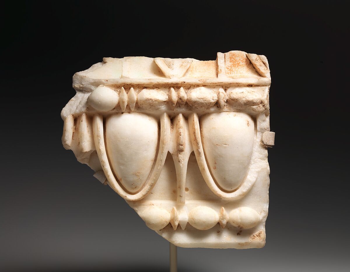 Marble architectural fragment, Marble, Greek, Attic 