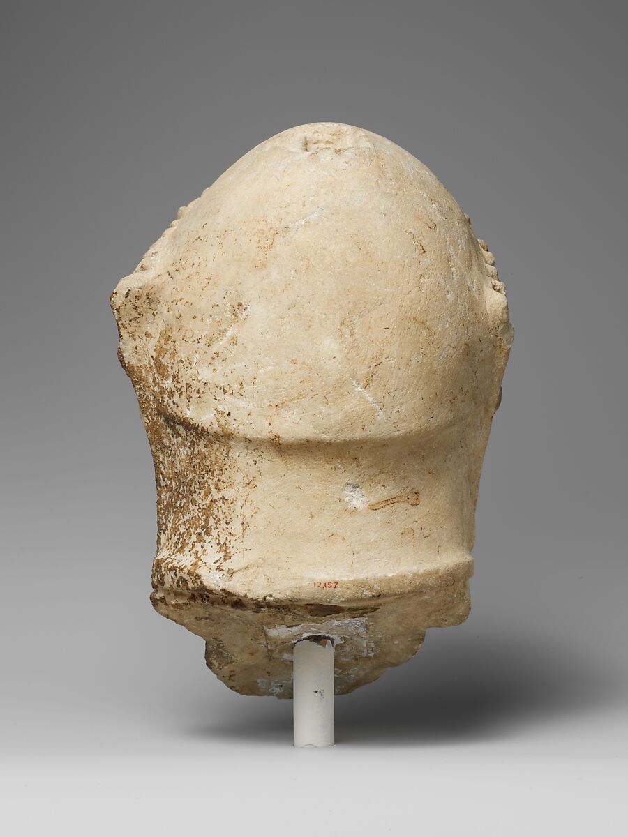 Marble head of Athena, Marble, Island, Roman