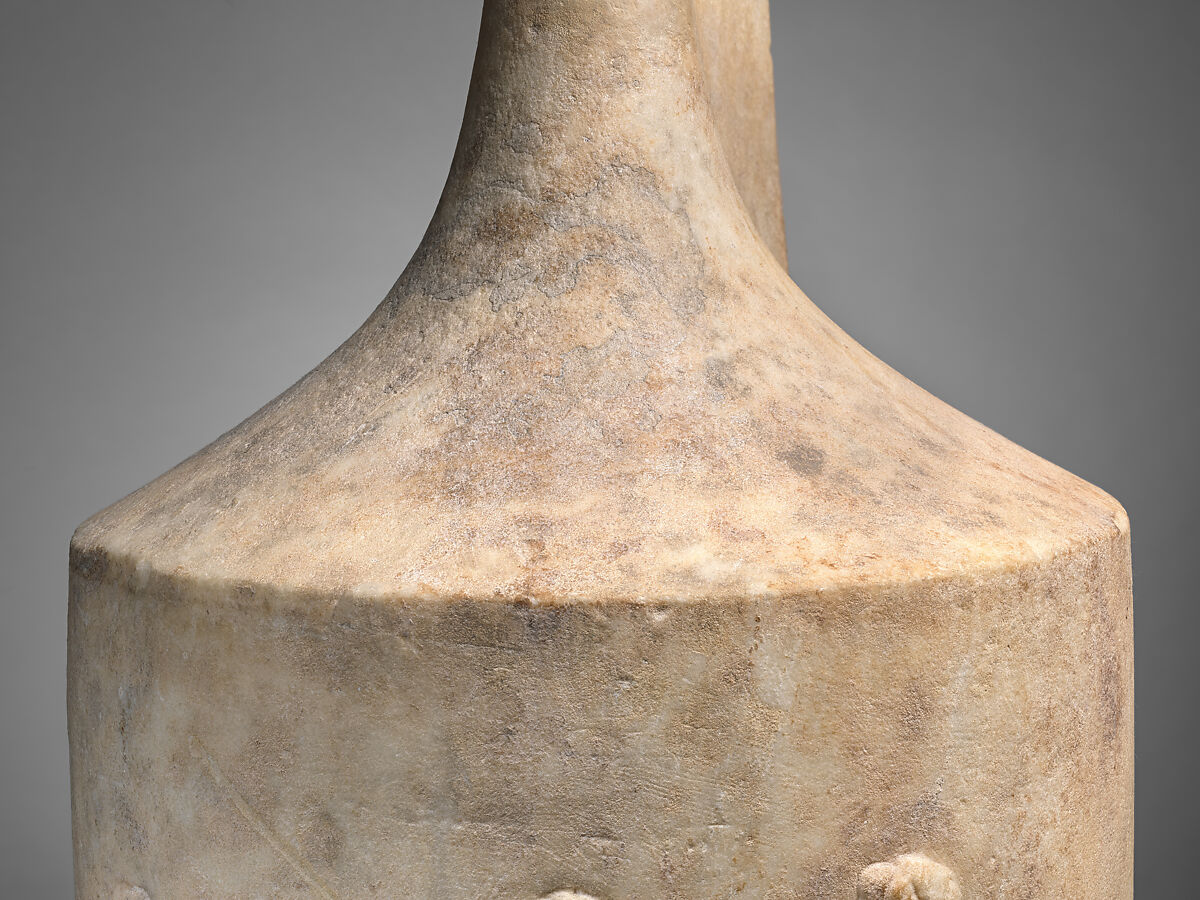 Marble funerary lekythos, Marble, Pentelic ?, Greek, Attic