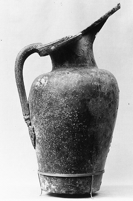 Bronze oinochoe (jug), Bronze, Etruscan