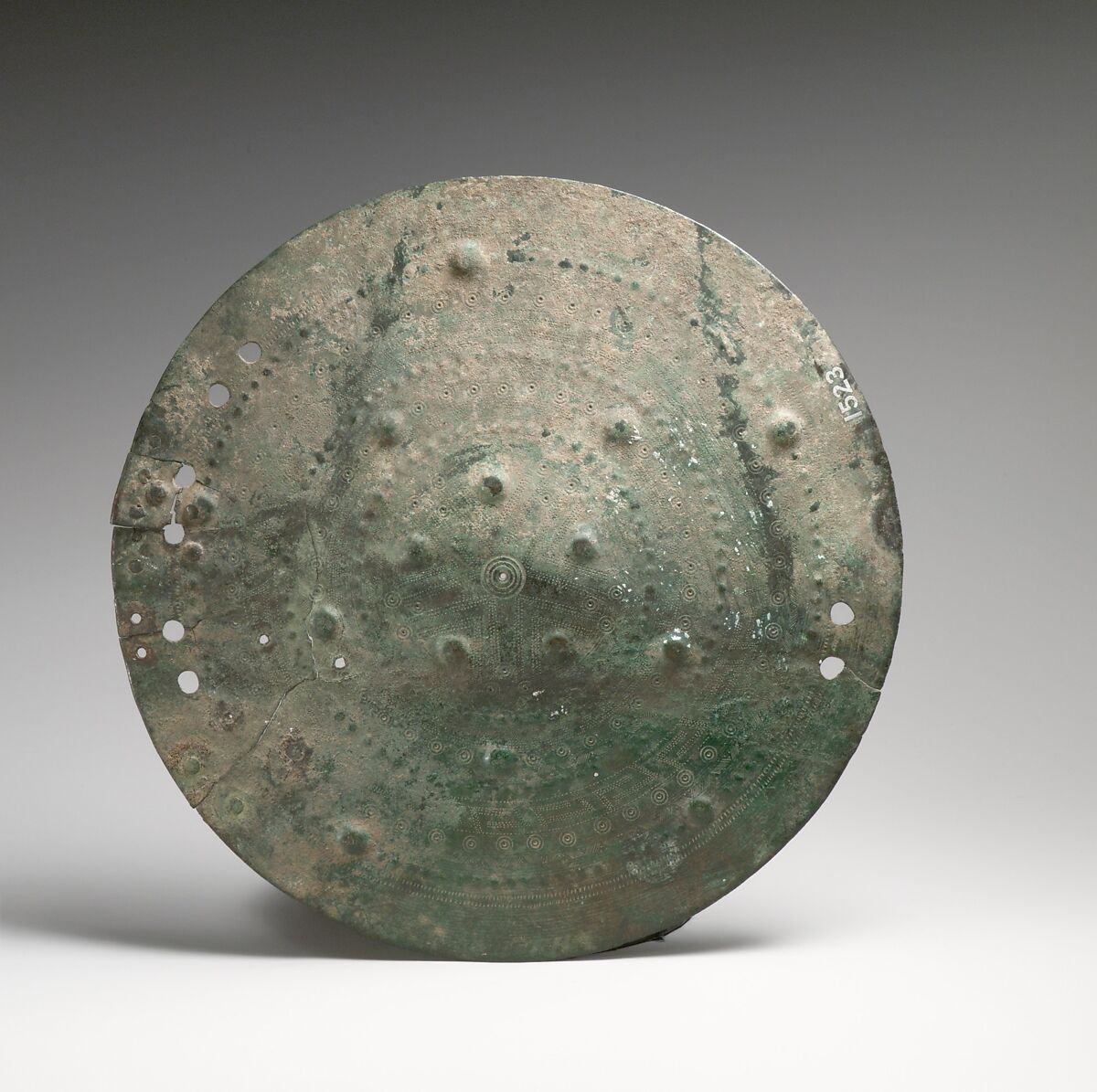 Bronze shield boss, Bronze, Etruscan or Italic 