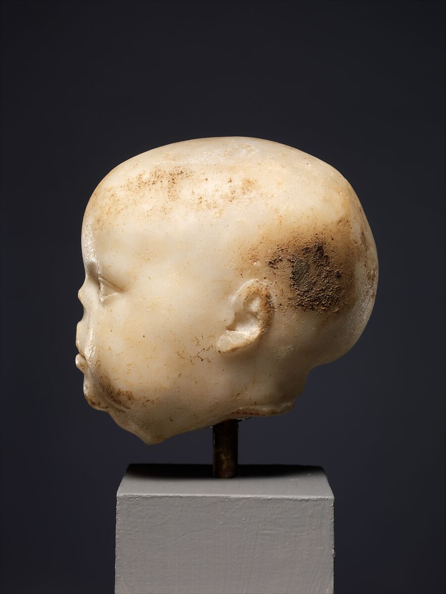 Marble head of a baby, Marble, Roman