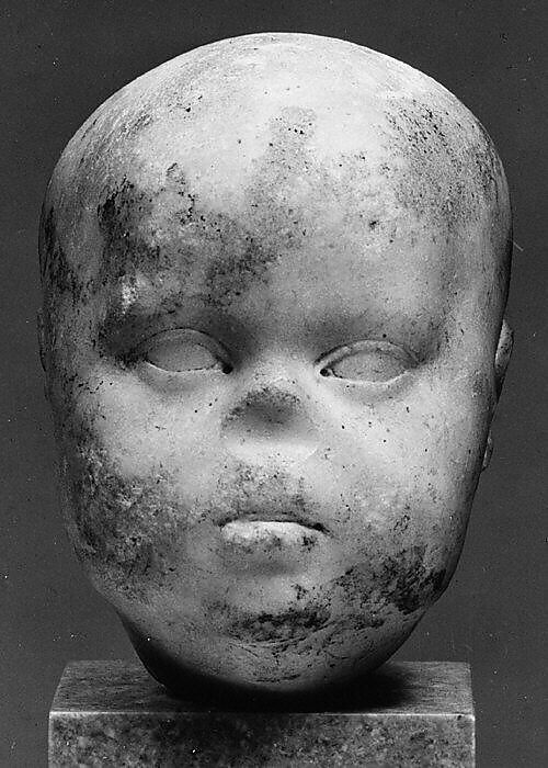 Marble head of a baby, Marble, Roman