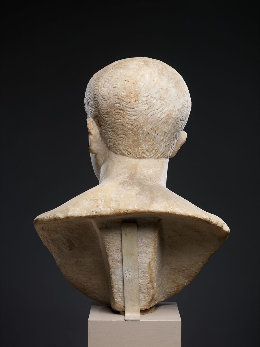 Marble portrait bust of a man, Marble, Roman