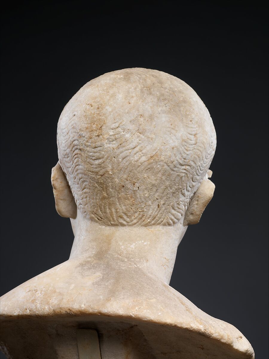 Marble portrait bust of a man, Marble, Roman