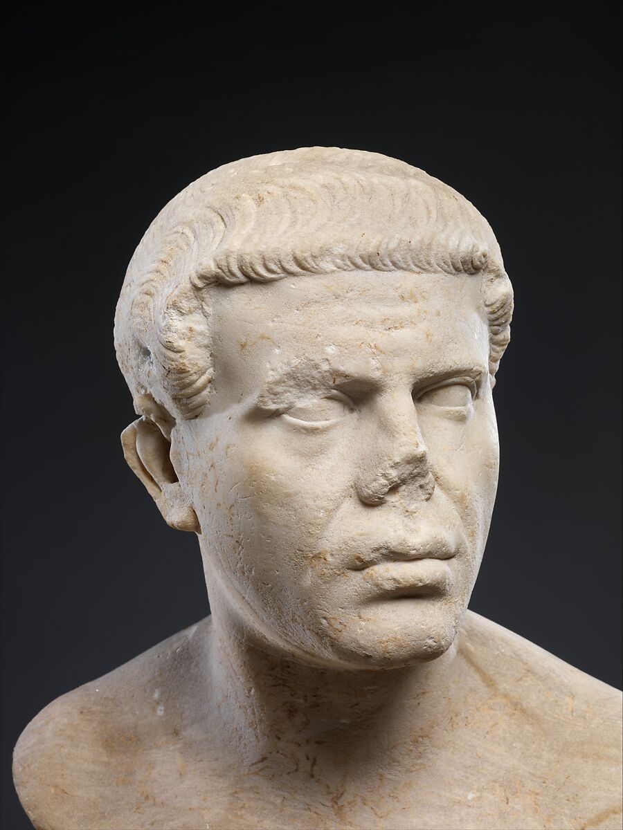 Marble portrait bust of a man, Marble, Roman