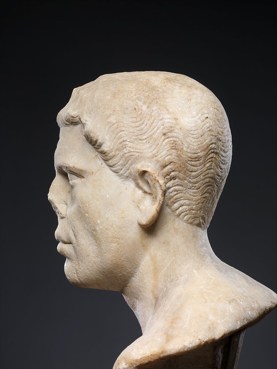 Marble portrait bust of a man, Marble, Roman