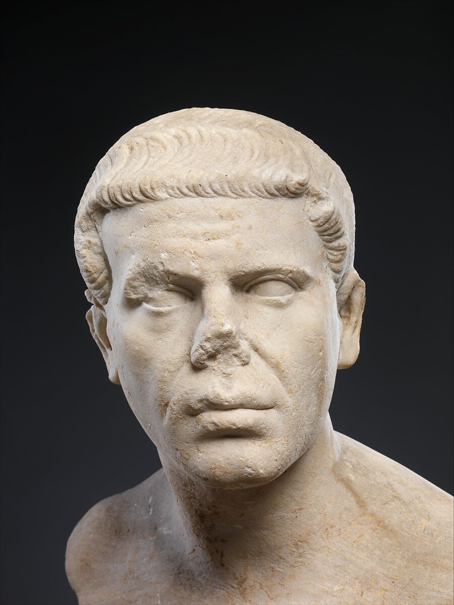 Marble portrait bust of a man, Marble, Roman
