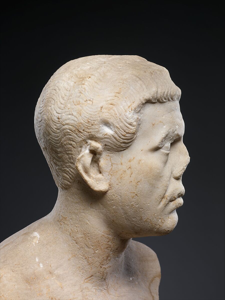 Marble portrait bust of a man, Marble, Roman