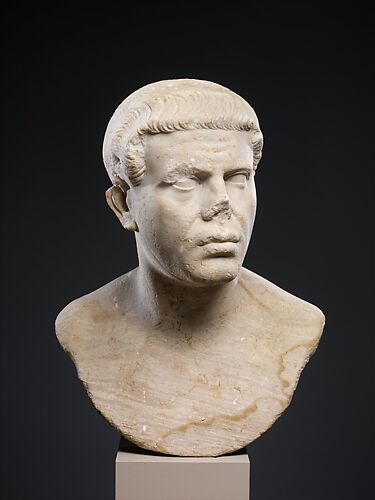 Marble portrait bust of a man