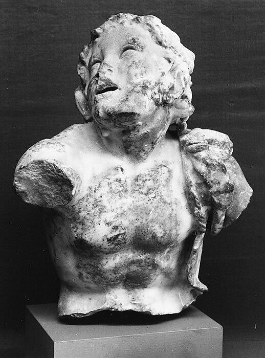 Marble statuette of a satyr, Marble, Pentelic ?, Roman 