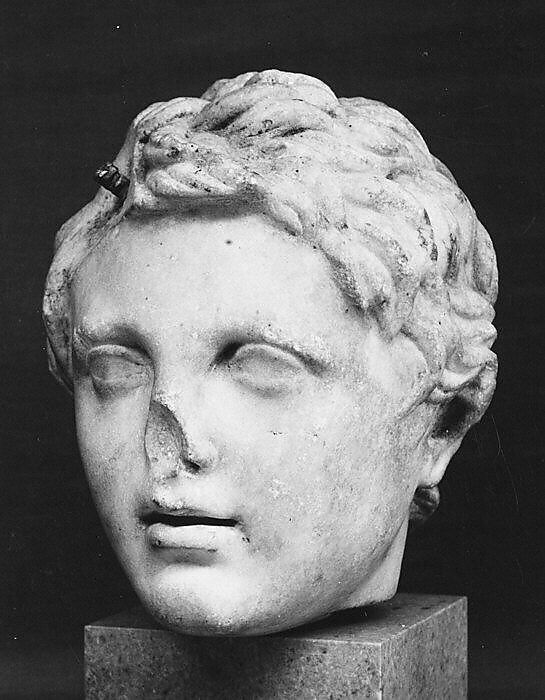 Marble head of a boy, Marble, Island, Roman