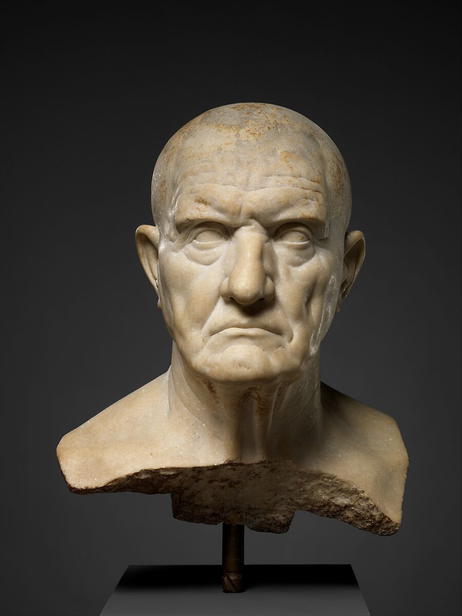 Marble bust of a man