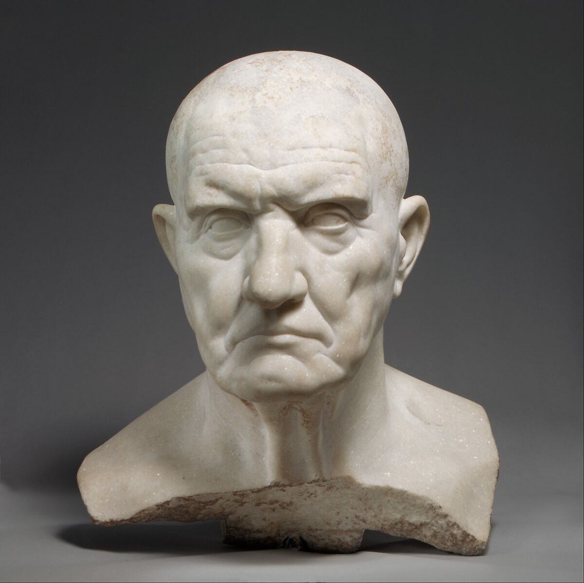 Marble bust of a man, Marble, Roman