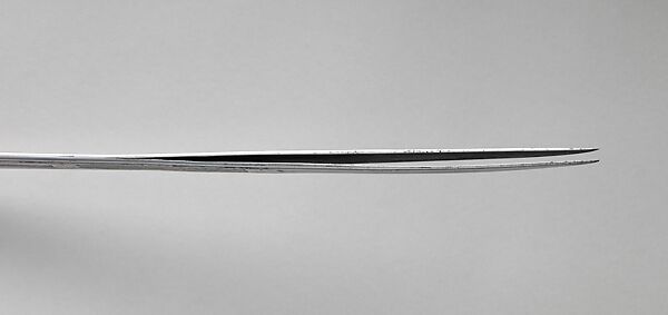 Saber, Steel, horn, gold, hilt, Turkish or North African; blade, Iranian