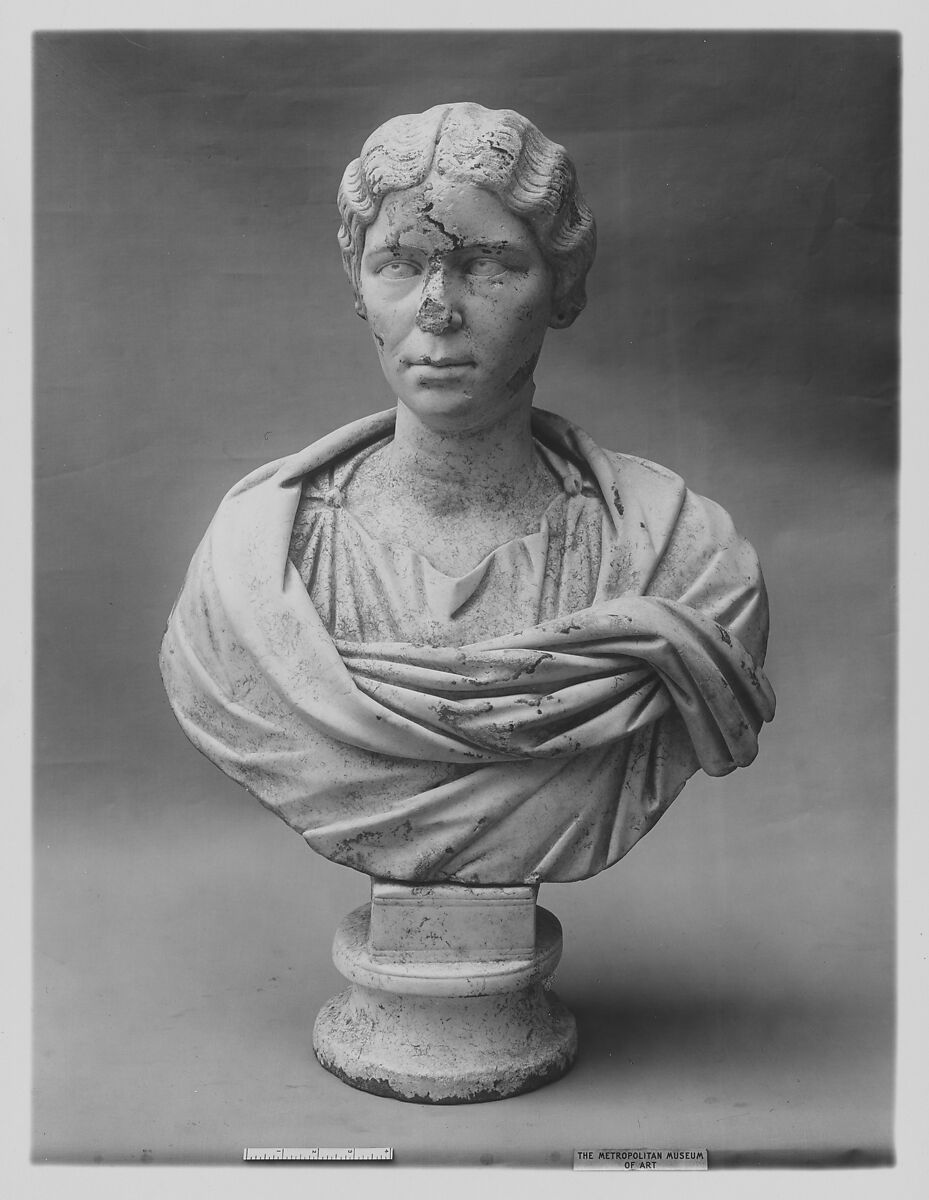 Marble portrait bust of a woman, Marble, Roman