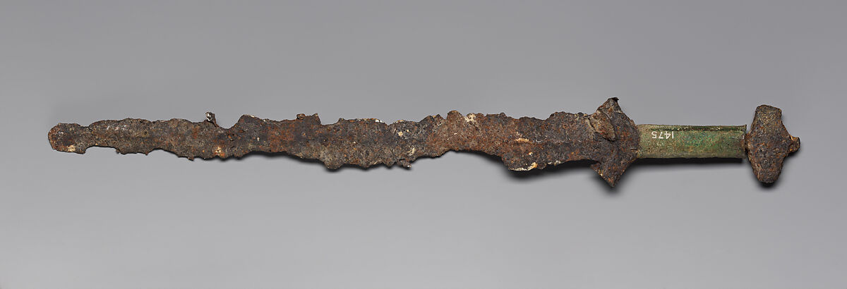 Iron sword with bronze hilt, Bronze, Iron, Roman, Gaul