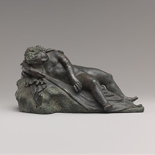 Bronze statuette of Eros sleeping