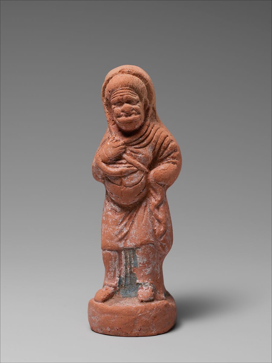 Terracotta statuette of an actor, Terracotta, Greek 