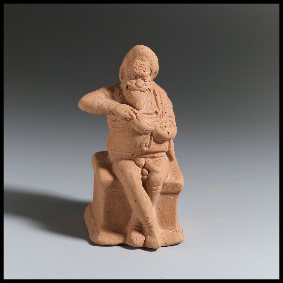 Terracotta statuette of an actor, Terracotta, Greek