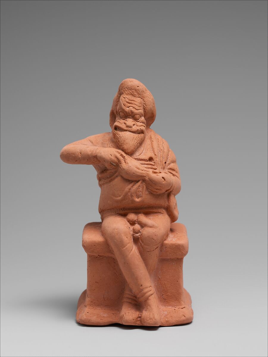 Terracotta statuette of an actor, Terracotta, Greek 