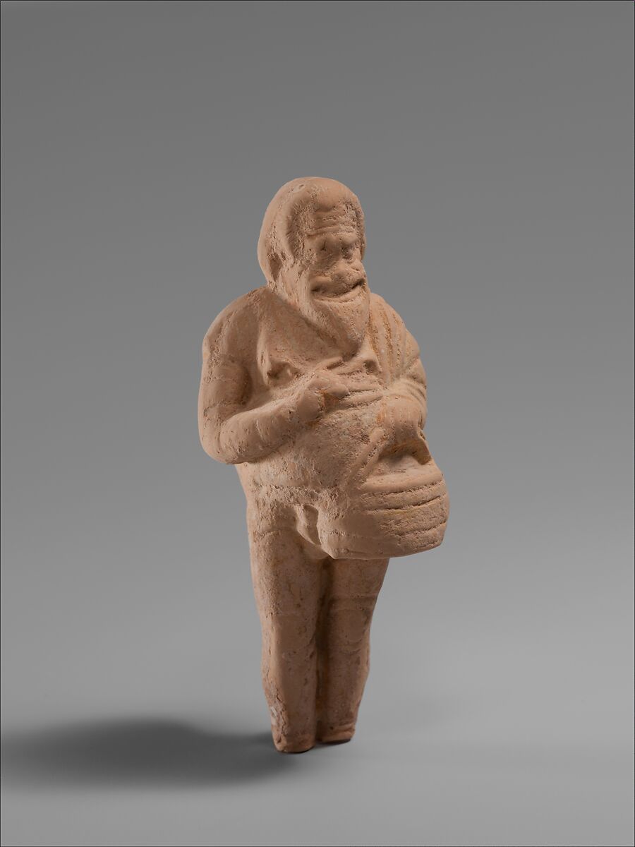 Terracotta statuette of an actor, Terracotta, Greek 