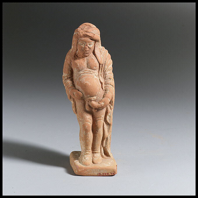 Terracotta statuette of an actor, Terracotta, Greek