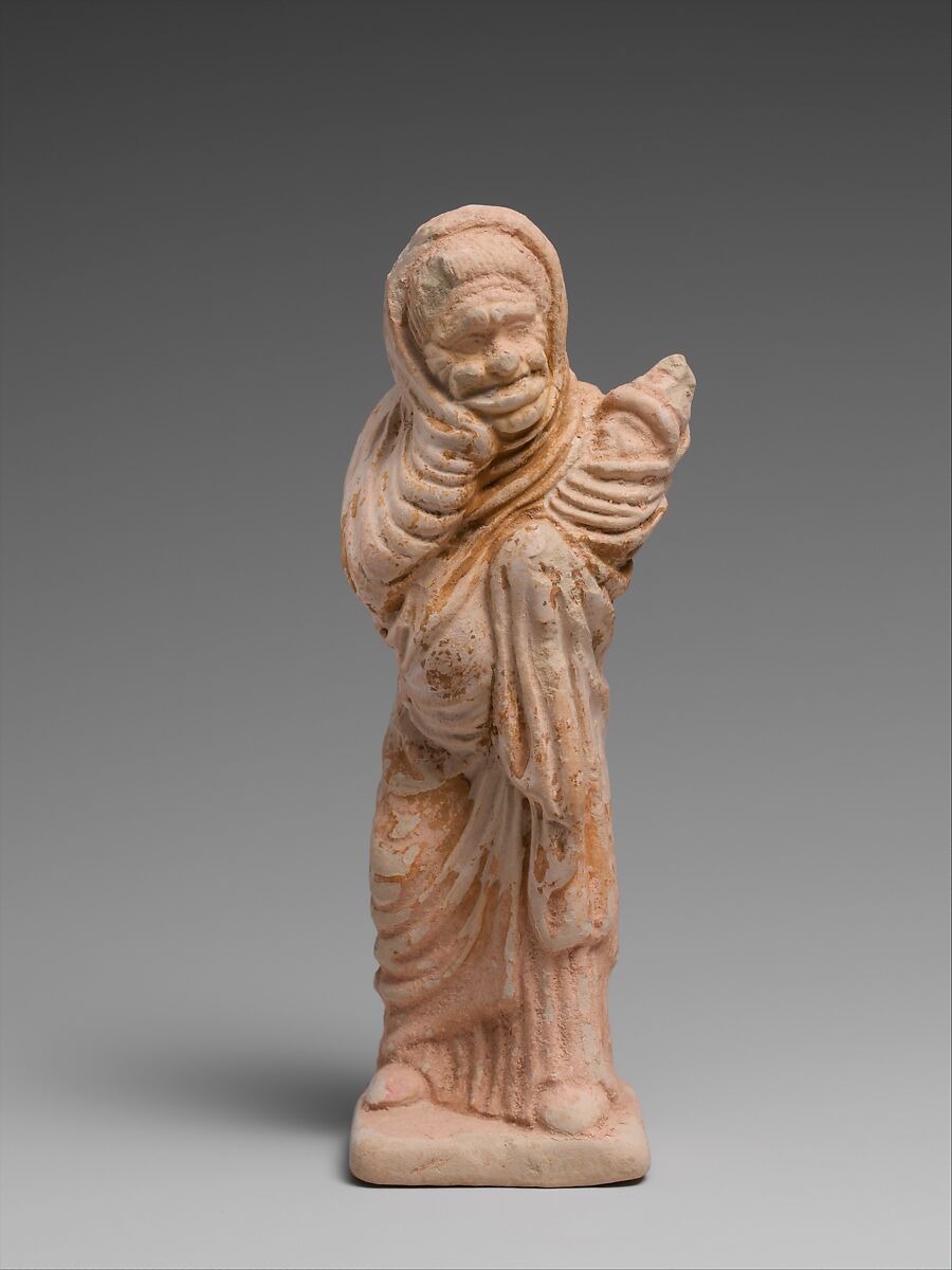 Terracotta statuette of an actor, Terracotta, Greek 