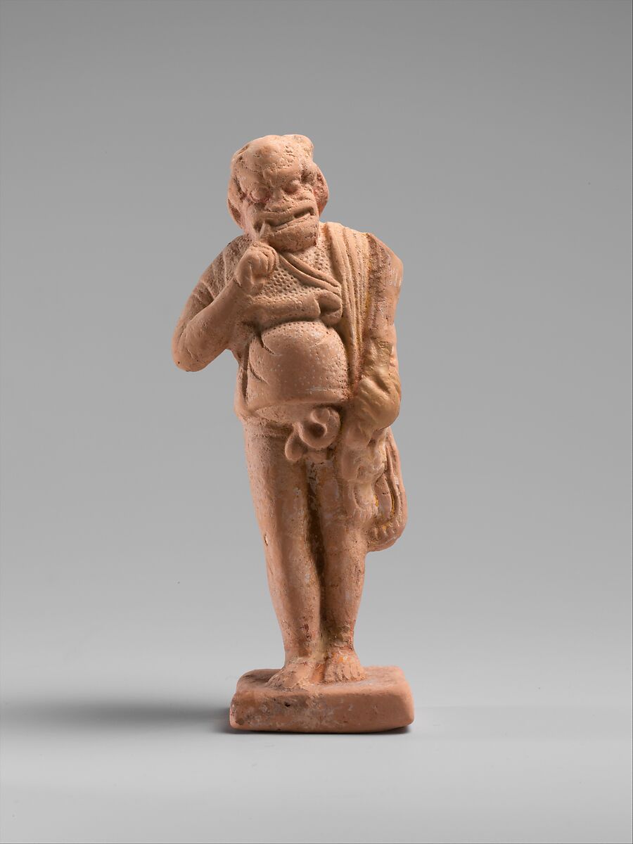 Terracotta statuette of an actor, Terracotta, Greek 