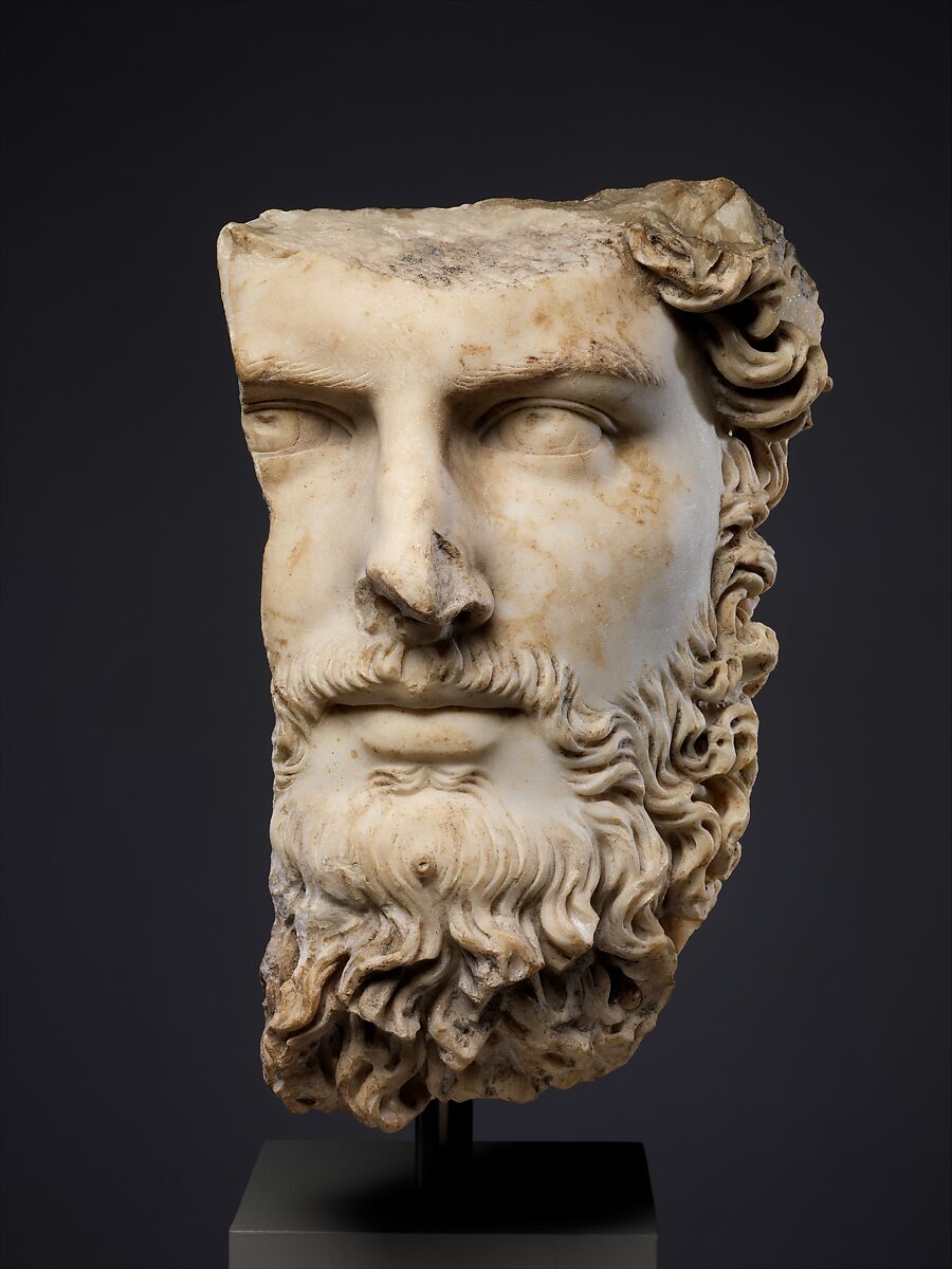 Marble portrait of the co-emperor Lucius Verus, Marble, Roman 