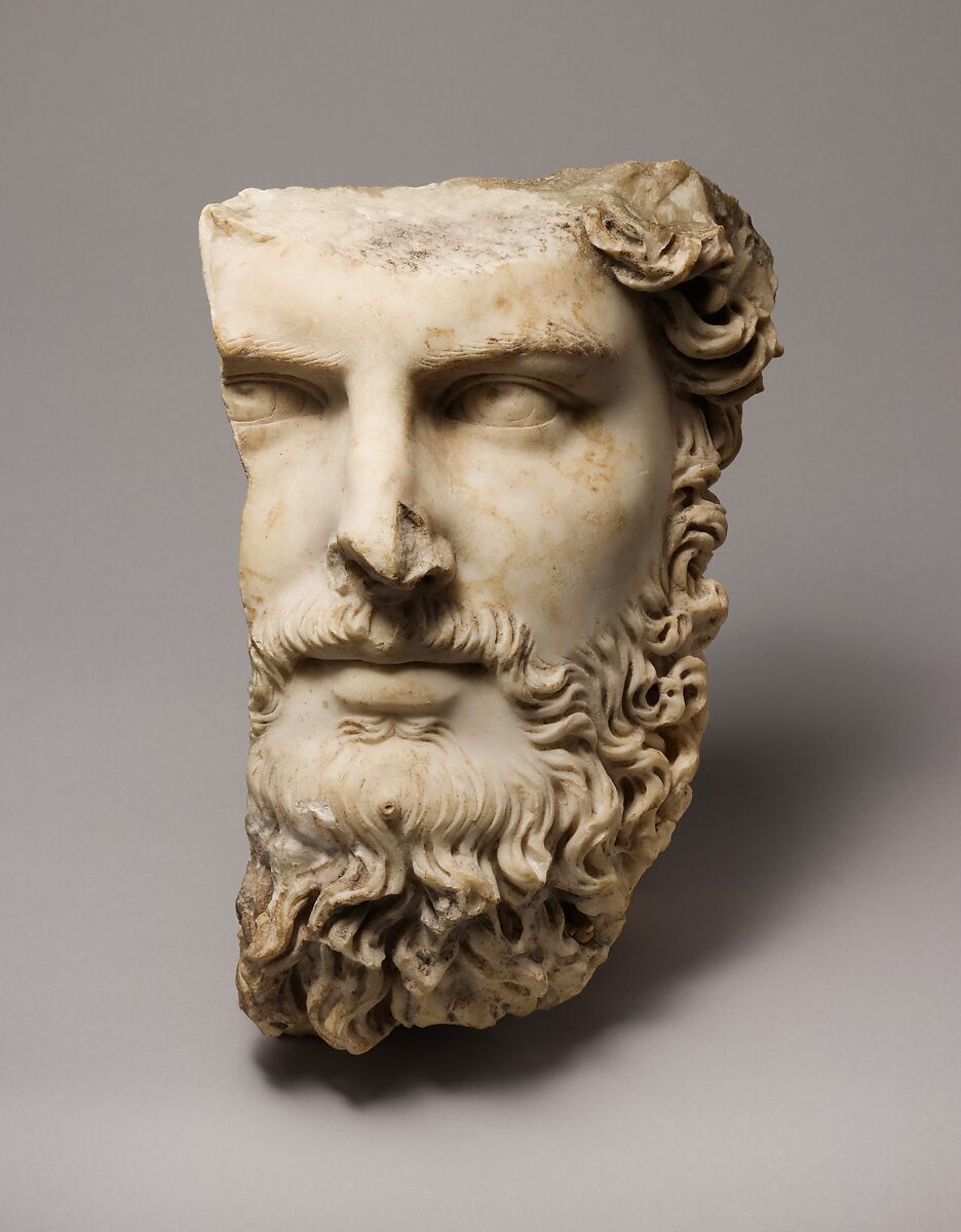 Marble portrait of the co-emperor Lucius Verus, Marble, Roman