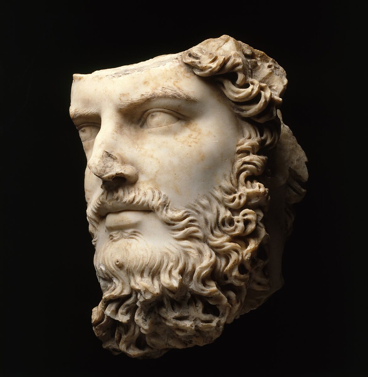 Marble portrait of the co-emperor Lucius Verus, Marble, Roman