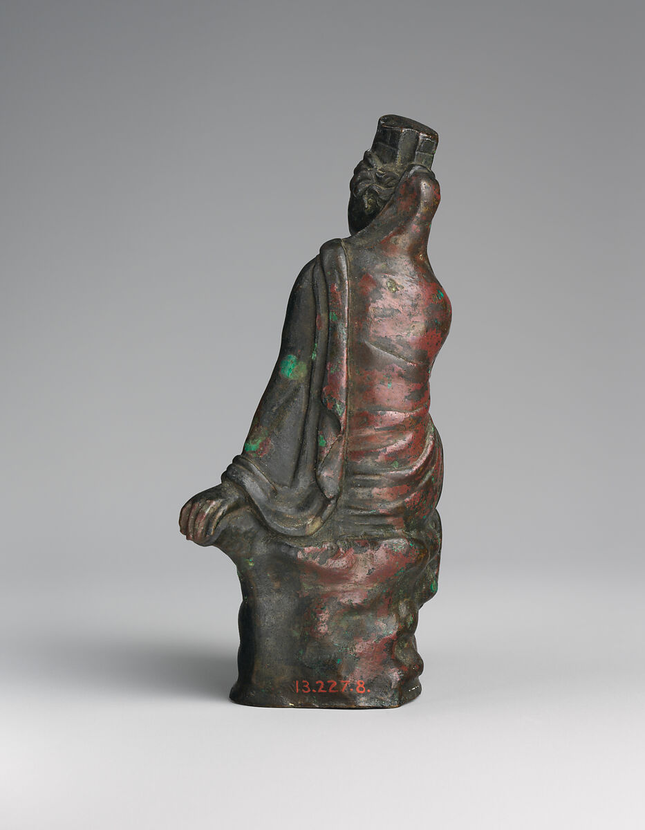 Bronze statuette of Tyche (Good Fortune), Bronze, Roman