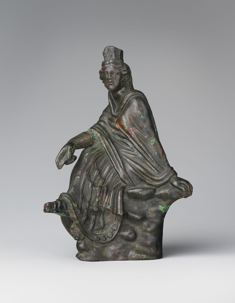 Bronze statuette of Tyche (Good Fortune), Bronze, Roman 