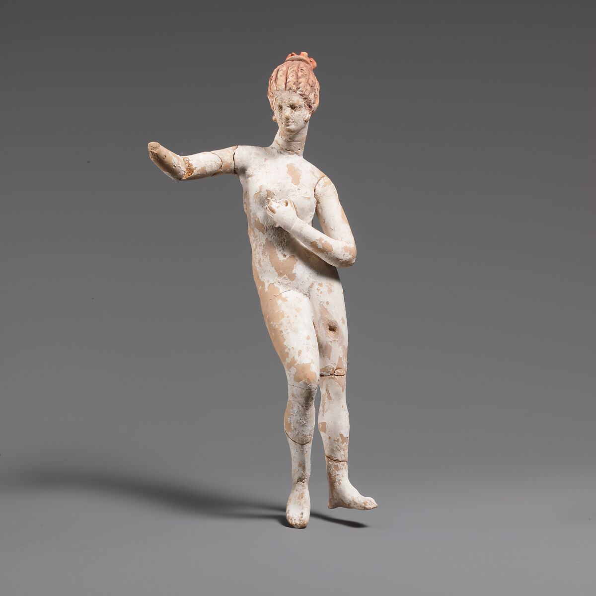 Terracotta statuette of a nude woman, Terracotta, Greek, South Italian, Tarentine 