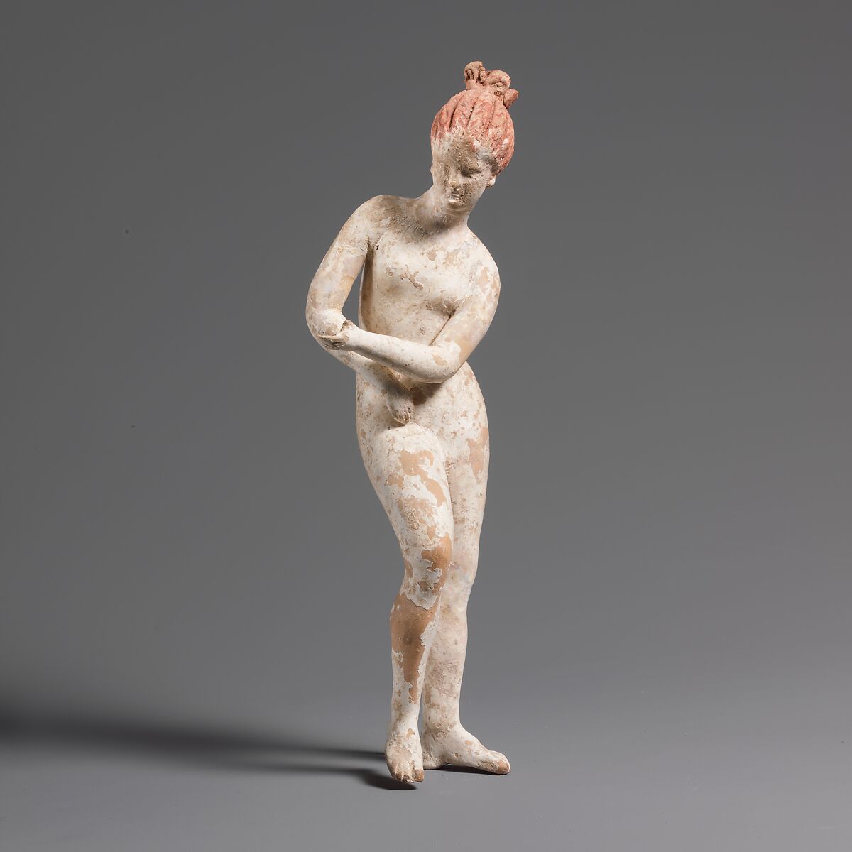 Terracotta statuette of a nude woman, Terracotta, Greek, South Italian, Tarentine 