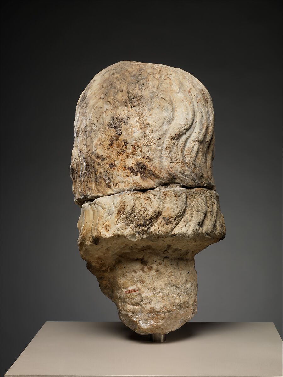 Marble head of a man, Marble, Roman