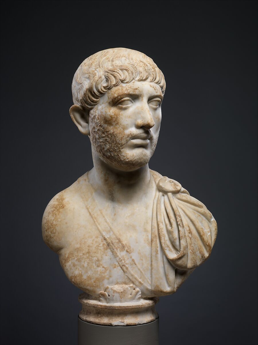 Marble portrait bust of a man, Roman, Late Trajanic or Early Hadrianic